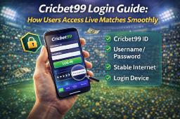 Cricbet99 Login Guide: How Users Access Live Matches Smoothly