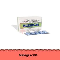 How should Malegra 200 mg tablets be taken?