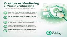 Continuous Monitoring in Vendor Credentialing: Real-Time Risk Detection for healthcare facilities