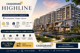 Casagrand Highline: Premium 3 & 4 BHK Homes in Tiruppur