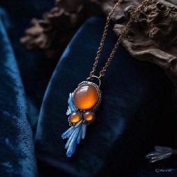 Astounding Curves: Herbal Kyanite-orange jewelry Set That'll Go Away You Spellbound